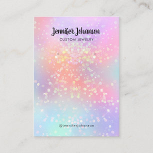 Holographic glitter jewellery holder earrings Past Business Card