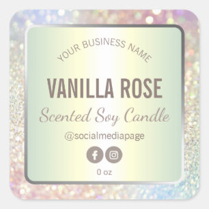 Holographic glitter Product Label