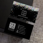 Holographic Glitter QR Code Social Media Icon 
