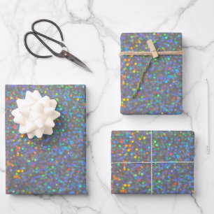 holographic glitter wrapping paper sheet