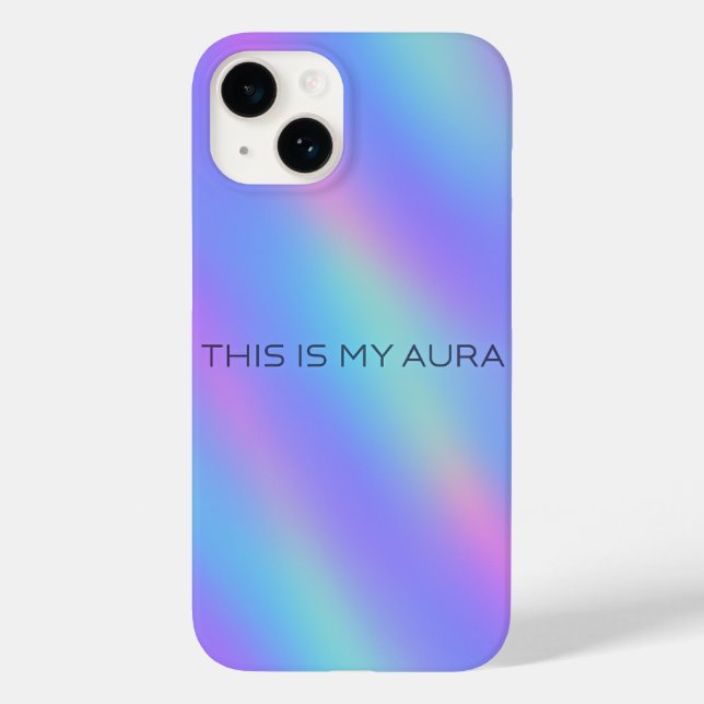 Holographic Gradient  Aesthetic iPhone Case  (Back)