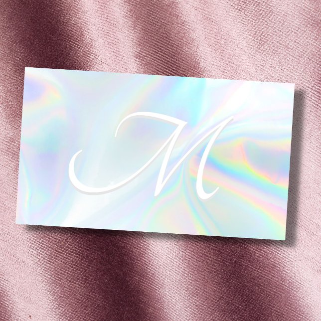 Holographic gradient foil custom monogram initial post-it notes (Creator Uploaded)