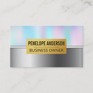 Holographic Gradient   Metallic Business Card