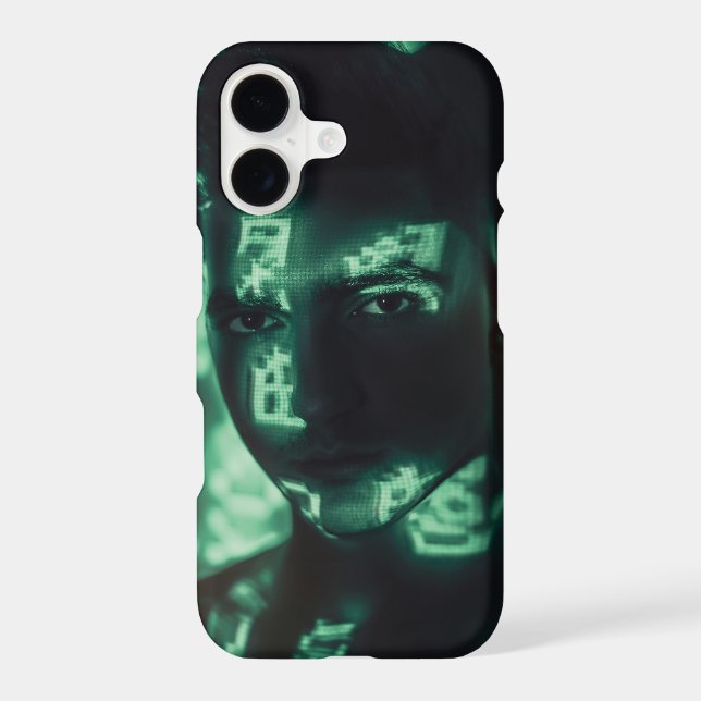 Holographic Halloween iPhone 17 Case with Spooky D (Back)
