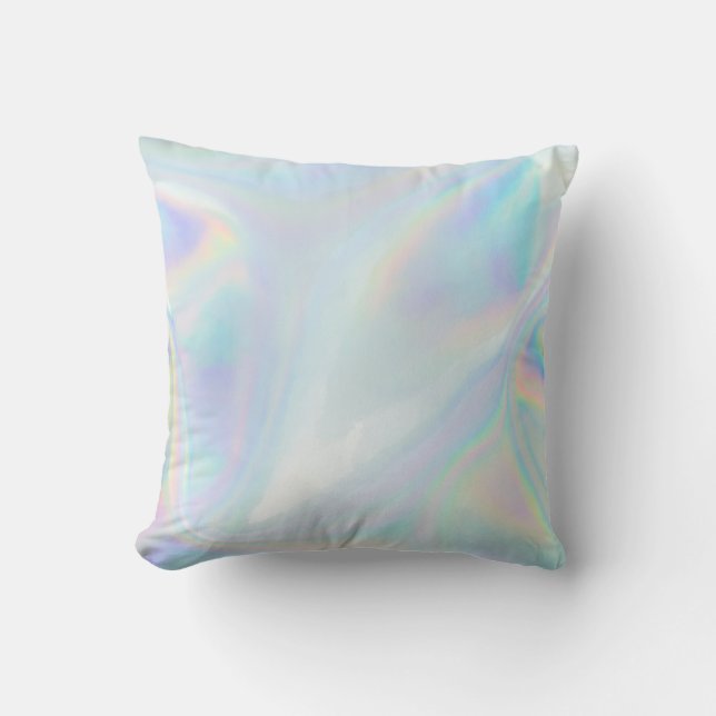 Holographic Iridescent Cute Modern Home Decor Cushion (Front)