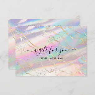 Holographic Iridescent Opal Gem   Gift Certificate
