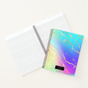 Holographic Iridescent Opal Gem   Personalised Notebook