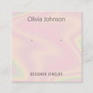 Holographic Jewelry Earring Display Business Card