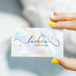 Holographic Lashes Aesthetician Lash Tech Business Card