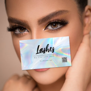 Holographic Lashes Eyelash Extensions makeup Magnetic Business Card