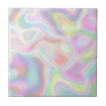 Holographic Light Pastel Multicolor Colours Ceramic Tile<br><div class="desc">Multicolor modern holographic pastel colours. Please note that the holographic effect in this design is a flat colour print and is not an actual holographic foil.</div>