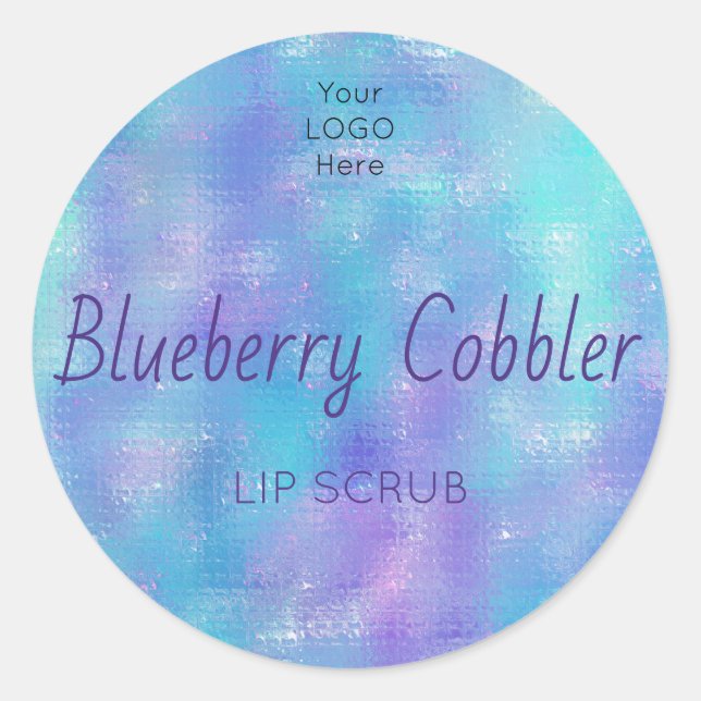 Holographic Lip Scrub Product Label (Front)