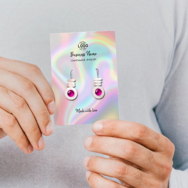 Holographic Logo Jewellery Earrings Display Card (Creator Uploaded)