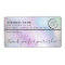 Holographic logo thank you business mailing label