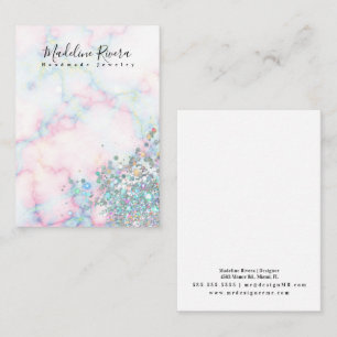 Holographic Marble Colourful Earring Display Card