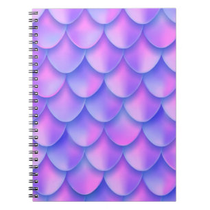 Holographic mermaid tail, vibrant foil texture. notebook