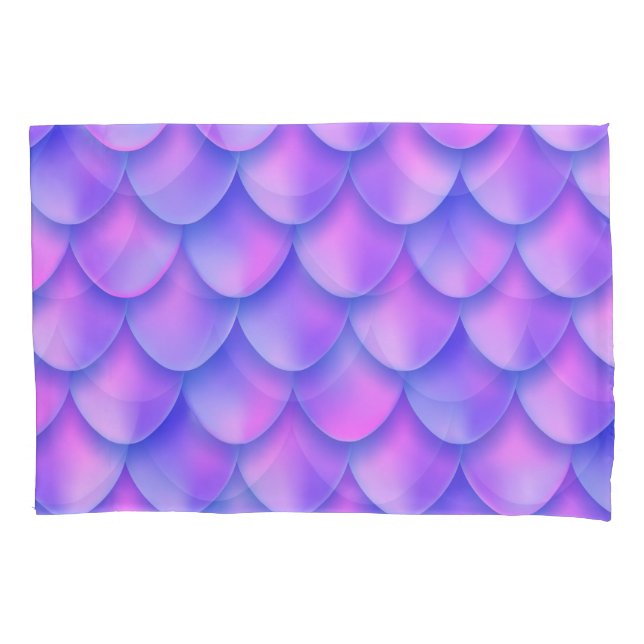 Holographic mermaid tail, vibrant foil texture. pillowcase (Front)