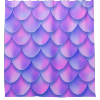 Holographic mermaid tail, vibrant foil texture. shower curtain