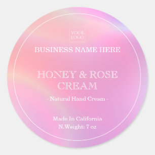 Holographic Minimal Business Logo Product Label