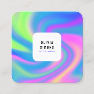 Holographic Minimalist Business Card
