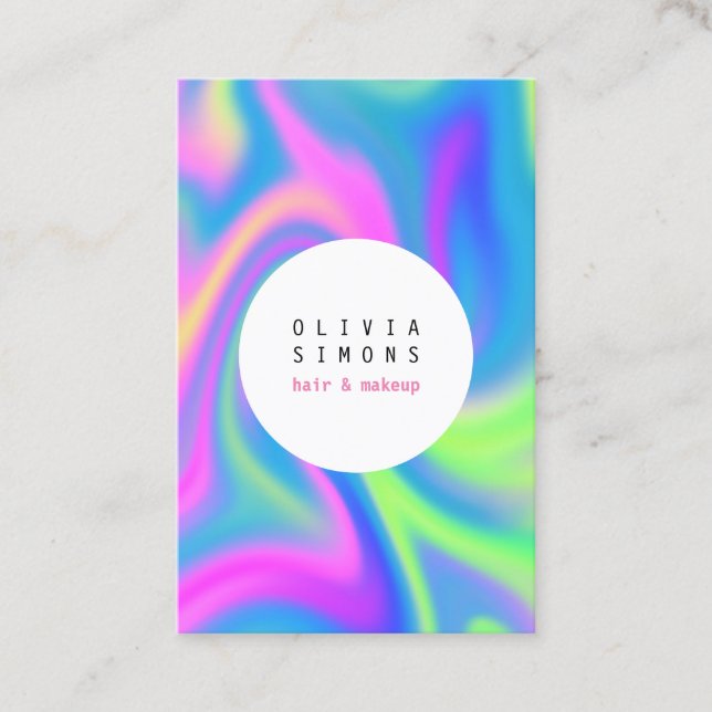 Holographic Minimalist Business Card (Front)