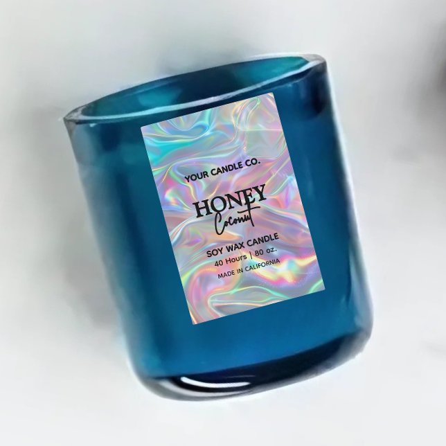 holographic minimalist Vertical Candle label (Creator Uploaded)