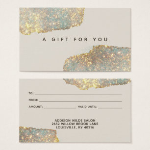 Holographic Modern Glam Glitter Gift Card