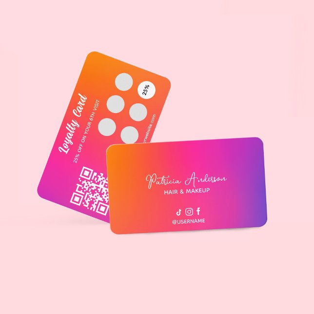 Holographic Modern Lash Salon & Spa Loyalty Card (Holographic Modern Lash Salon & Spa Loyalty Card)