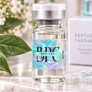 Holographic Monogram Vial Labels 3mL