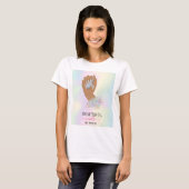 holographic nail salon woman hand nails technician T-Shirt (Front Full)