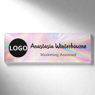 Holographic Name Badge – Custom Logo, Magnetic