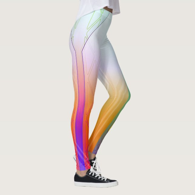 Holographic Neo Phantom Sci-Fi Panel Leggings (Right)