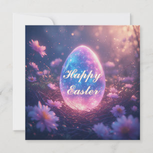 Holographic Neon Easter Egg Card