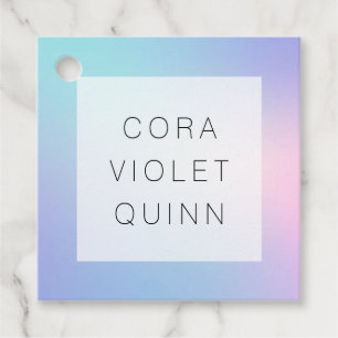 Holographic Ombre Favour Tags