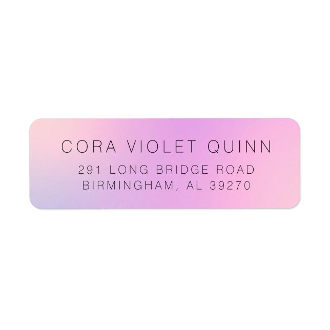Holographic Ombre Label Return Address Label (Front)