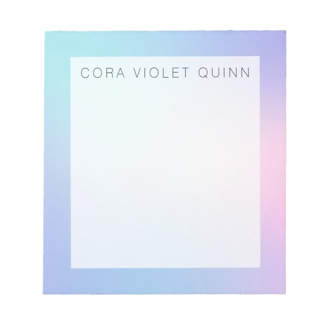 Holographic Ombre Notepad (Front)