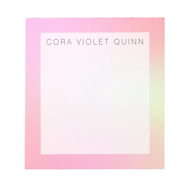 Holographic Ombre Notepad (Front)
