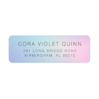 Holographic Ombre Return Address Label