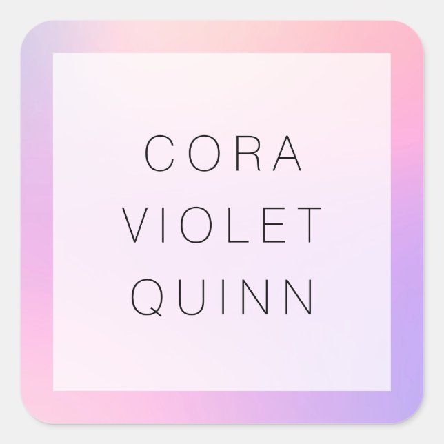 Holographic Ombre Square Sticker (Front)