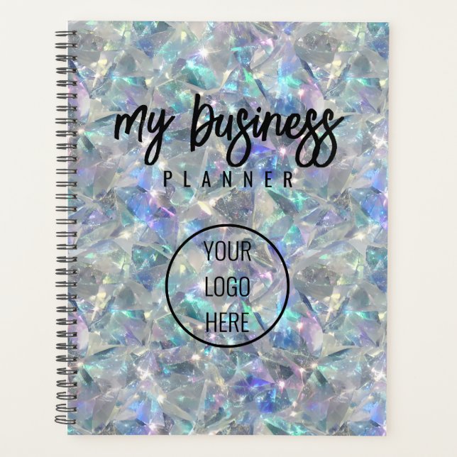 Holographic Opal Stone Background Planner (Front)