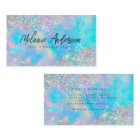Holographic Opal Stone Glitter Business Card
