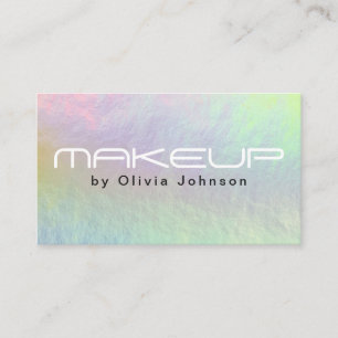 Holographic Opal Stone Minimalist Business Card