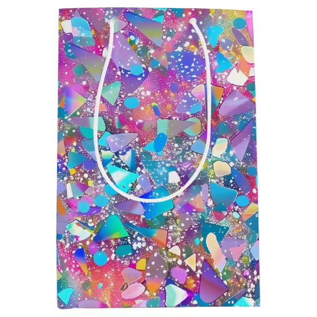 Holographic Party Look Medium Gift Bag (Front)
