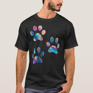 holographic paw prints Sticker T-Shirt