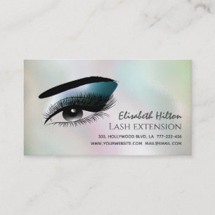 Holographic pearl alluring makeup eye  after care business card
