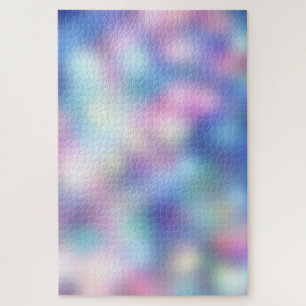 Holographic Purple Bokeh Blur Colourful Gradient Jigsaw Puzzle
