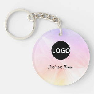 Holographic QR Code Keychain – Custom Logo Promo