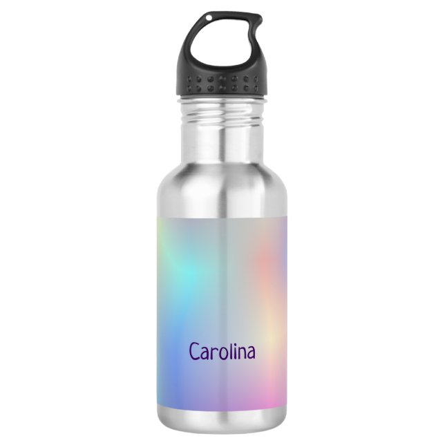 holographic  rainbow 532 ml water bottle (Front)