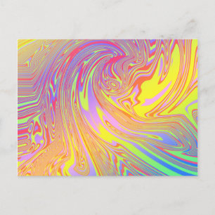 Holographic Rainbow Abstract Postcard