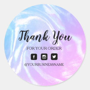 Holographic Rainbow   Elegance and Harmony    Classic Round Sticker